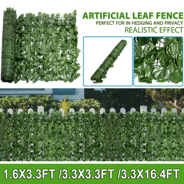 1m x 3m Artificial Ivy Leaf Hedge Fence Privacy Screen Panel Roll Mesh Back Yard 